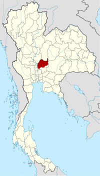 Lopburi'nin Tayland'daki konumu