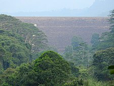 Downstream view of the 87m tall dam.