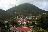 Vista de Windwardside e do Scenery.