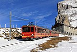 Automotors moderns només de cremallera i alimentació elèctrica trifàsica del ferrocarril de la Jungfrau.