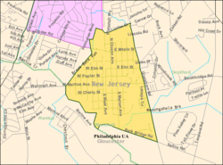 Census Bureau map of Wenonah, New Jersey