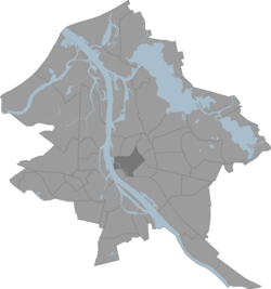 Location of Centrs in Riga