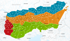 Carte des Alpes orientales avec le Wetterstein en 4.