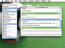 Скриншот программы Adium