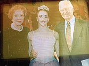 Alexandra Ansanelli with President Carter and wife Rosalynn following a Nutcracker performance as Sugar Plum