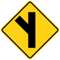 W2-3 Slanted side road left