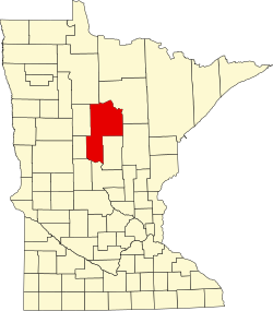 Karte von Cass County innerhalb von Minnesota