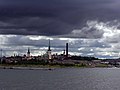 Uma outra vista a partir do Golfo da Finlândia do Centro Velho de Tallinn