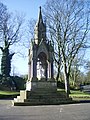 Statue of Titus Salt, moved to the park from the town hall in 1896.