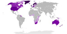 map of worldwide Christianity in 1938