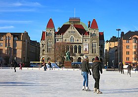 Le théâtre national de Finlande à Helsinki.