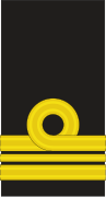 Insignia de Capitán de corbeta de la Marina de Brasil.