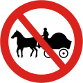 No animal-drawn vehicles