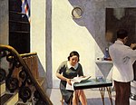 Oil painting by american artist Edward Hopper