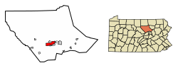 Location of Williamsport in Lycoming County, Pennsylvania