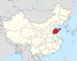 Location of Shandong