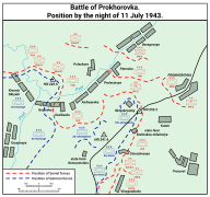 Styrkene ved Prokhorovka, 11. juli 1943 (kart i større versjon)