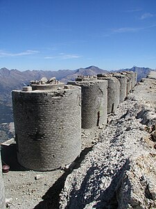 Torretes del mont Chaberton destruïdes per l'artilleria