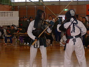 銃剣道の大会風景（自衛隊の部）