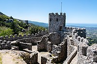 A glimpse of the National Palace of Pena from the Castle of the Moors