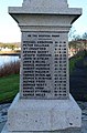 Inscription on one of the four sides of the memorial