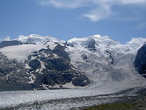 Le glacier Morteratsch.