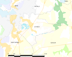 Poziția localității Le Hézo