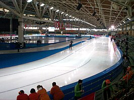 IJsbaan in Berlijn, waar het WK 2008 gehouden werd