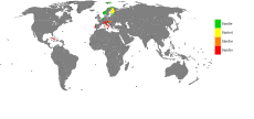 Land hvor Sander (grønt) er mye brukt