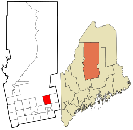 Location in Piscataquis County and the state of Maine.