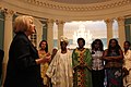 Image 11In 2012, Ambassador-at-Large for Global Women's Issues Melanne Verveer greets participants in an African Women's Entrepreneurship Program at the State Department in Washington, D.C. (from Entrepreneurship)