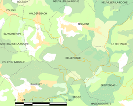 Mapa obce Bellefosse