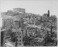 El hotel entre las ruinas de la ciudad tras el incendio de 1906