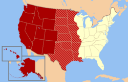 The Western United States comprises Alaska, Arizona, California, Colorado, Hawaii, Idaho, Montana, Nevada, New Mexico, Oregon, Utah, Washington, and Wyoming.