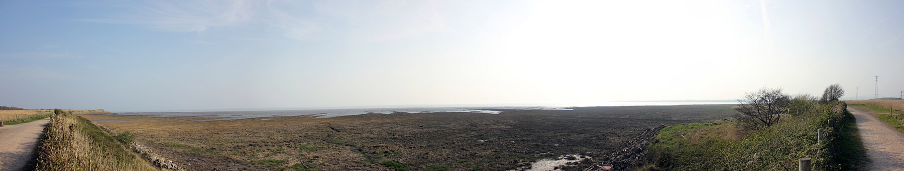 View of Severn Estuary from Newport Wetlands