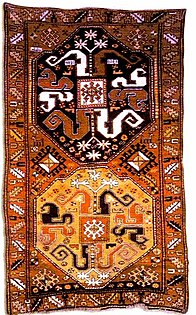 A Karabakh carpet of the Malibayli sub-group. Malibayli village of Shusha, 1813