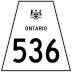 Highway 536 marker