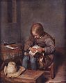 Gerard ter Borch, El cazador de pulgas, segundo tercio del siglo XVII