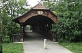 A wooden bridge over the Birs