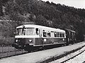 Ein HzL-Triebwagen mit Güterbeförderung im September 1985