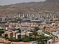 Der Norden Málagas mit dem Stadion etwa in der Bildmitte