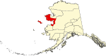 State map highlighting Nome Census Area