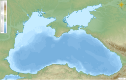 Location of open estuary in Ukraine