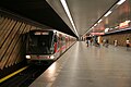 Metro platforms at Nádraží Holešovice