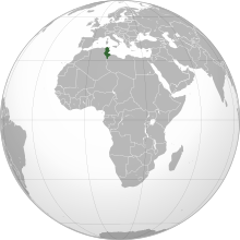 Description de l'image Tunisia (orthographic projection).svg.