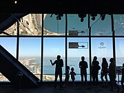 Tourists enjoy north-facing observation deck views in 2017