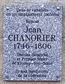 Plaque commémorative de Jean Chanorier au cimetière.