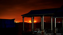 A view from Marine Drive at night