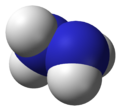 Spacefill model of hydrazine