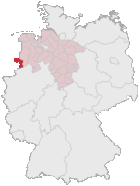 Lokasi Grafschaft Bentheim di Jerman